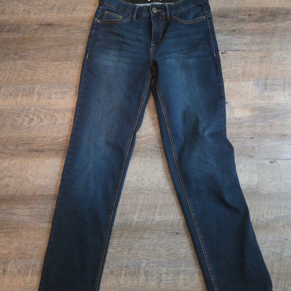 Angels Deep Blue Denim Jeans Everluxe Shape Jeans W/elastic Band